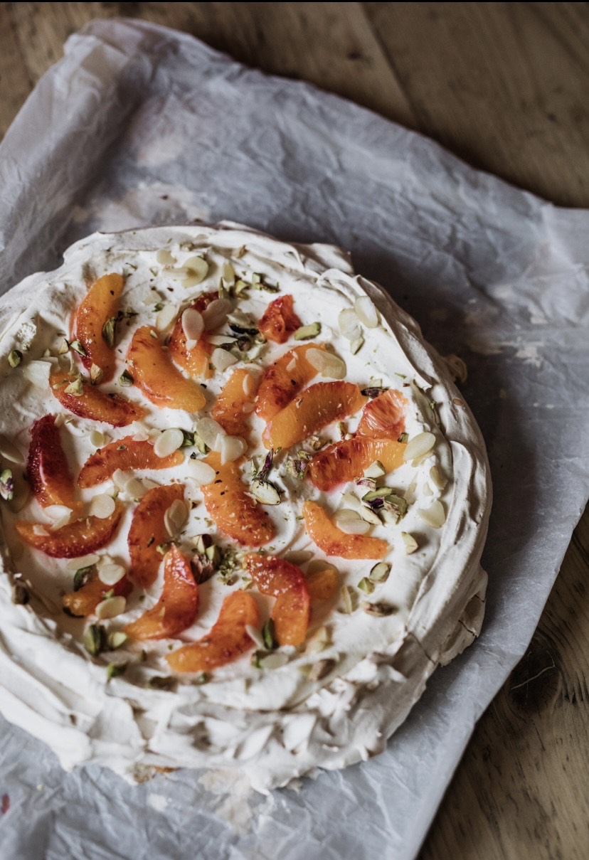 Seasonal fruit pavlova