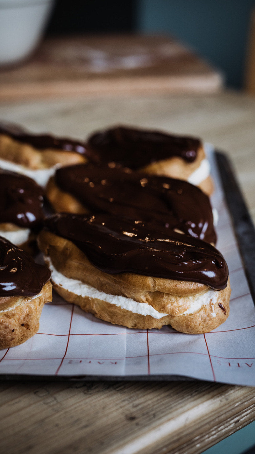 Chocolate eclairs